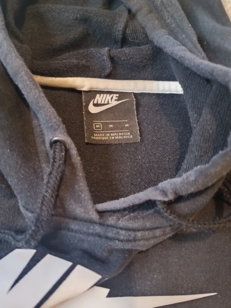 Nike pullover hoodie size M in good condition, gray and black – photo 4